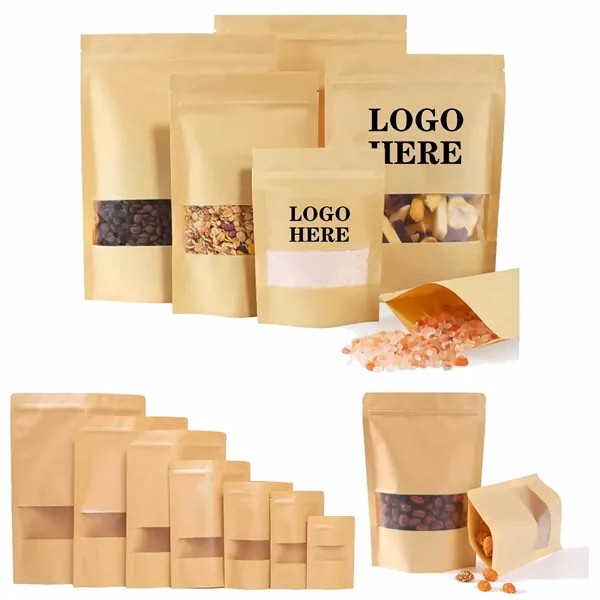 Custom Resealable Kraft Paper Food Bag — Premium Eco-Friendly Packaging Solution