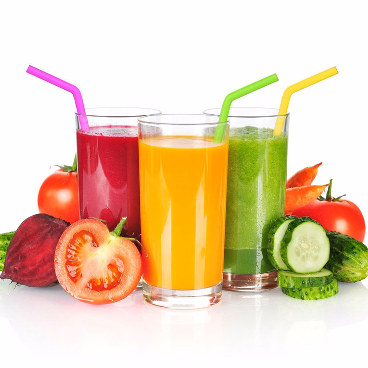 Reusable Silicone Drinking Straw with 1 Cleaning Brush