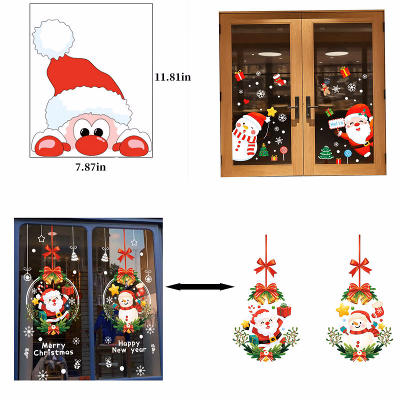 Custom Festive Static Window Stickers