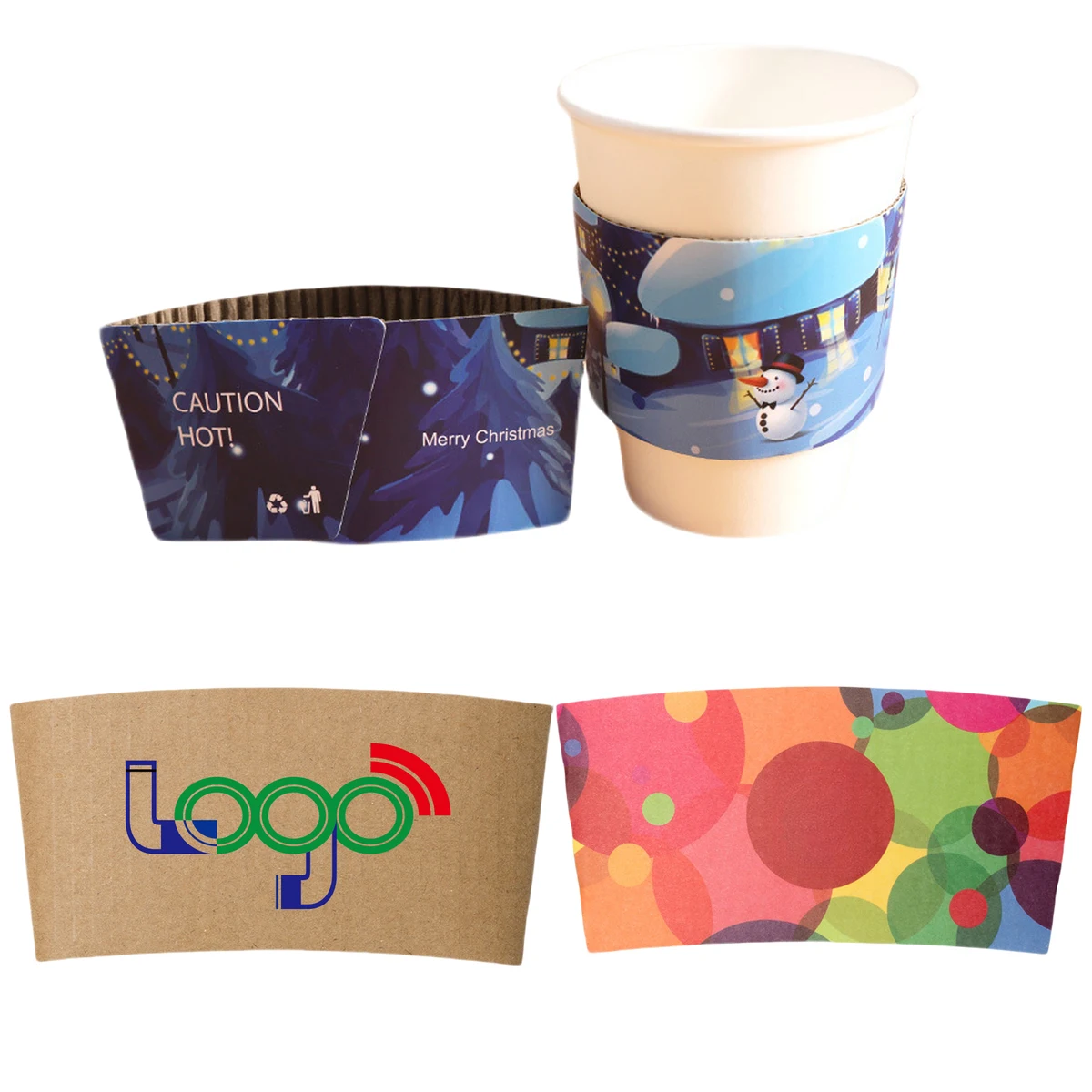 10-20oz Kraft Paper Cup Sleeve MOQ100 1