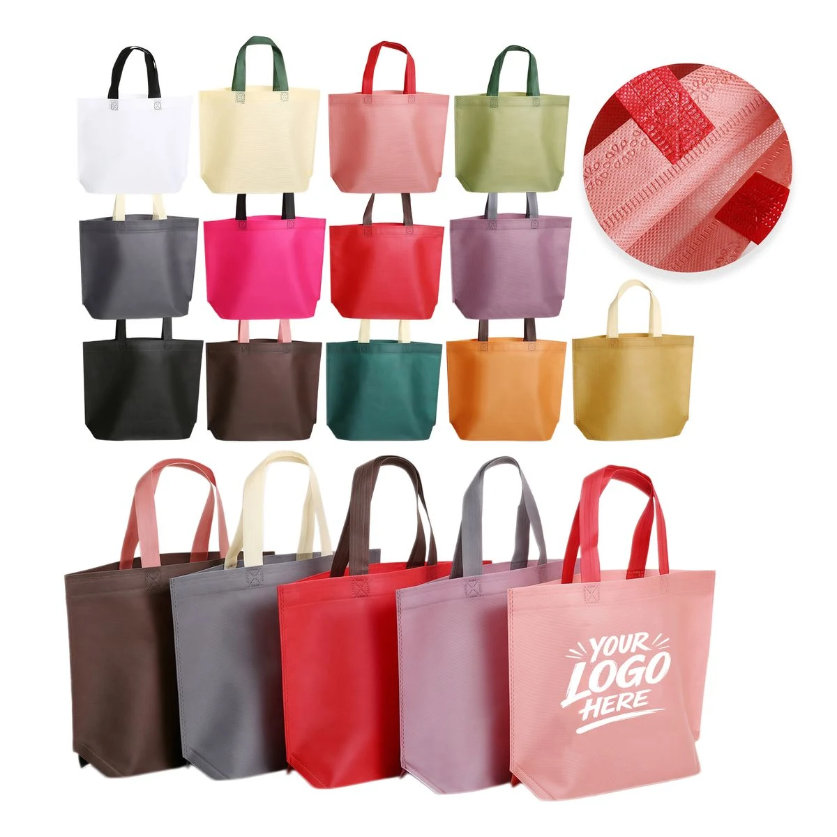 Reusable Nonwoven Carry Tote With Reinforced Handle 1