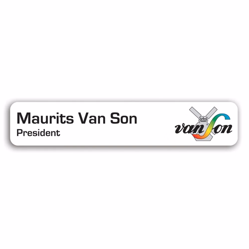Full-Color Personalized Nameplate w/Rounded Corners (9.125" x 1.75") Desk, Door, or Wall Sign