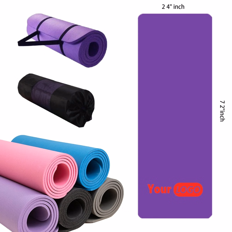 High Quality Colorful Wholesale Large Thick 8mm NBR Yoga Mat