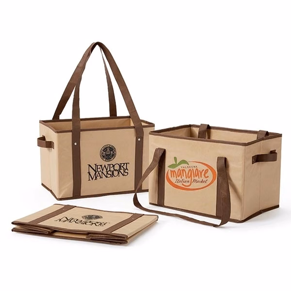 Non-Woven Collapsible Basket Tote