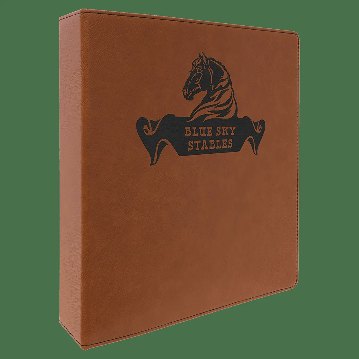 11" x 11 1/2" Rawhide Leatherette 3 Ring Binder with 2" Slant D Rings 1