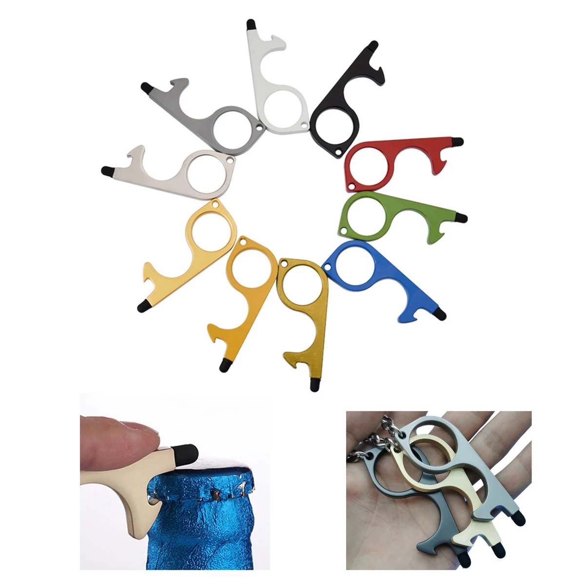 Zinc Alloy Screen-touchable Contactless Door Opener 1