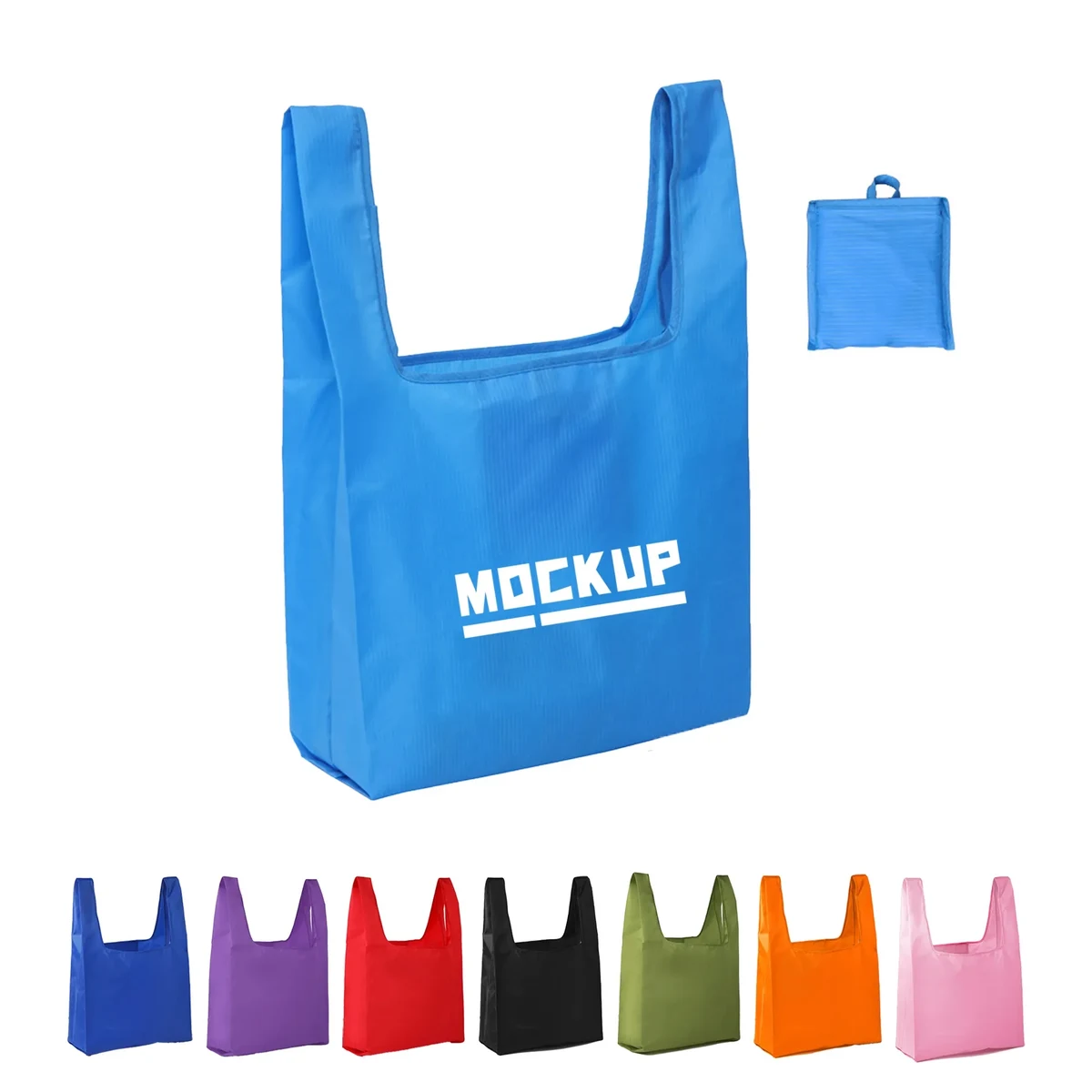 Large Foldable Grocery Tote Bag with Pouch MOQ 100 PCS, custom tote bag with logo imprint 1