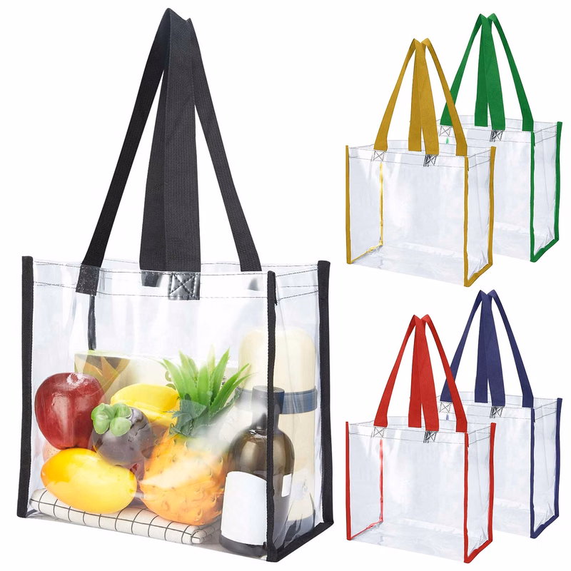 PVC Plastic Tote Bag With Handles