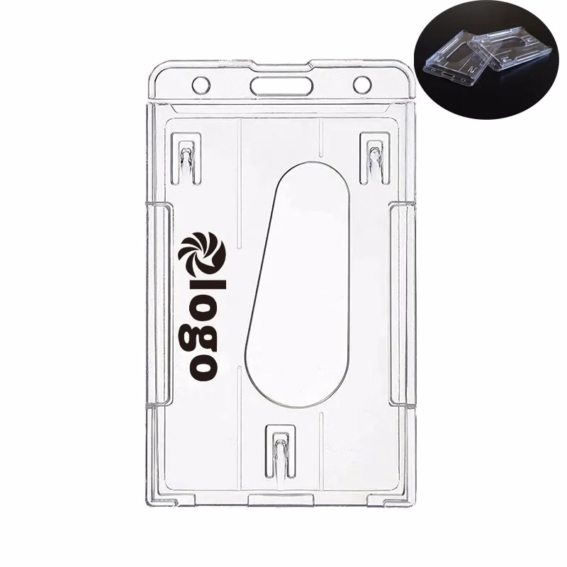 Vertical Clear 2-Card Badge Holder