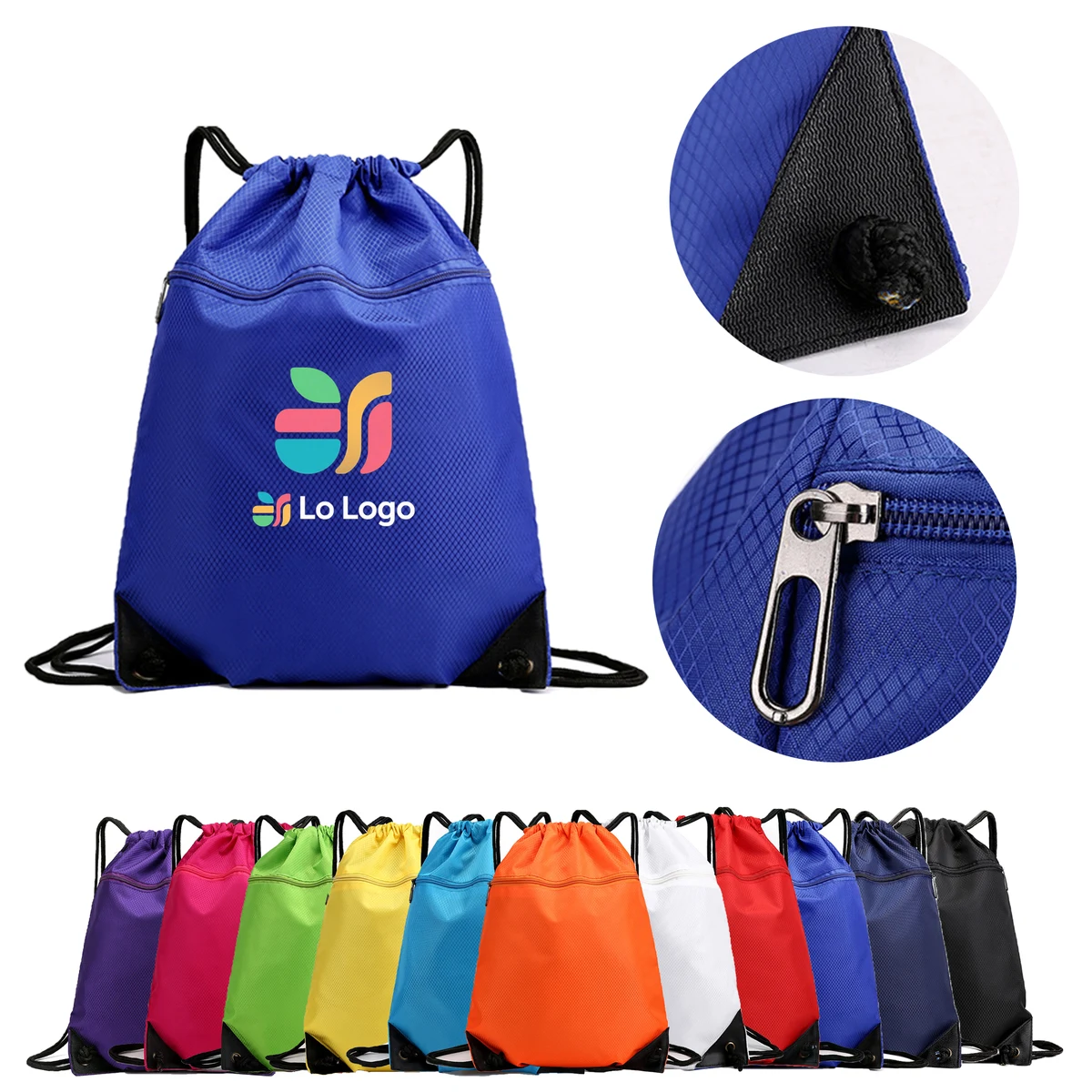 Drawstring Backpack in Oxford Material MOQ 50 1