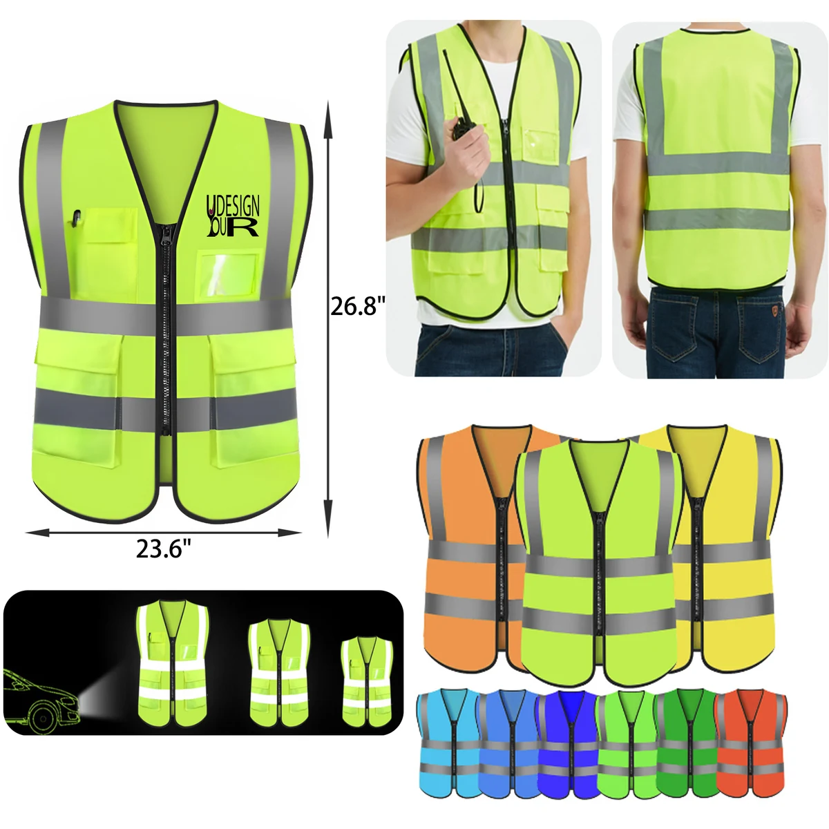 MOQ 50 PCS Highly Reflective Safety Vest 1