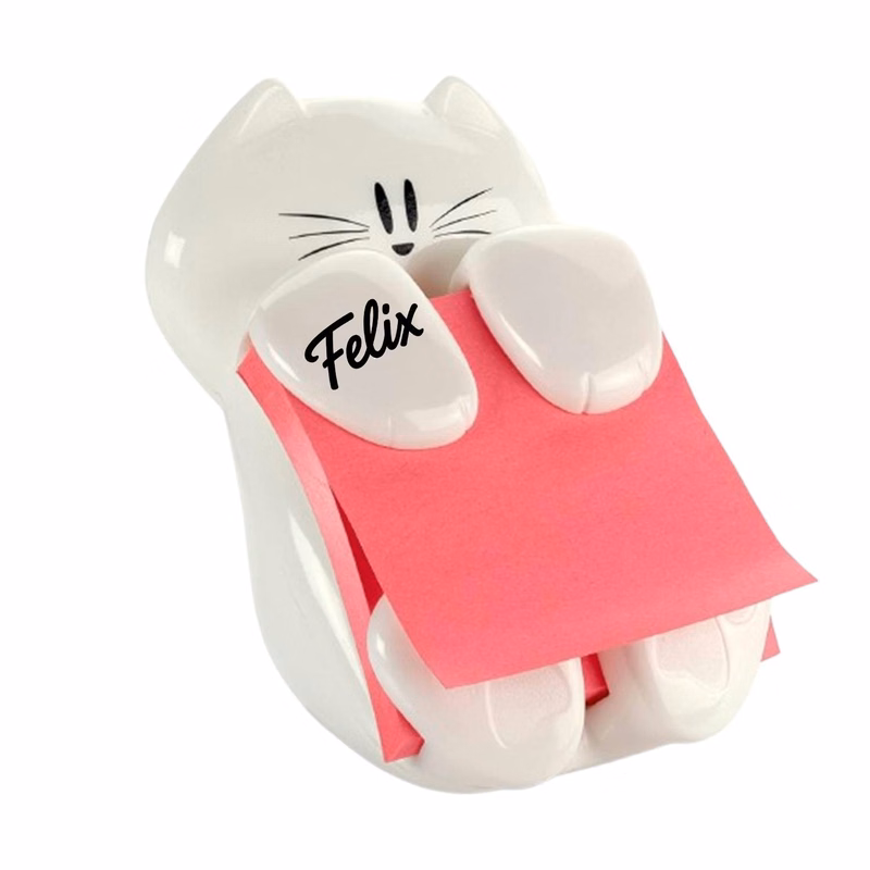 Cute Cat Design Sticky Note Dispenser