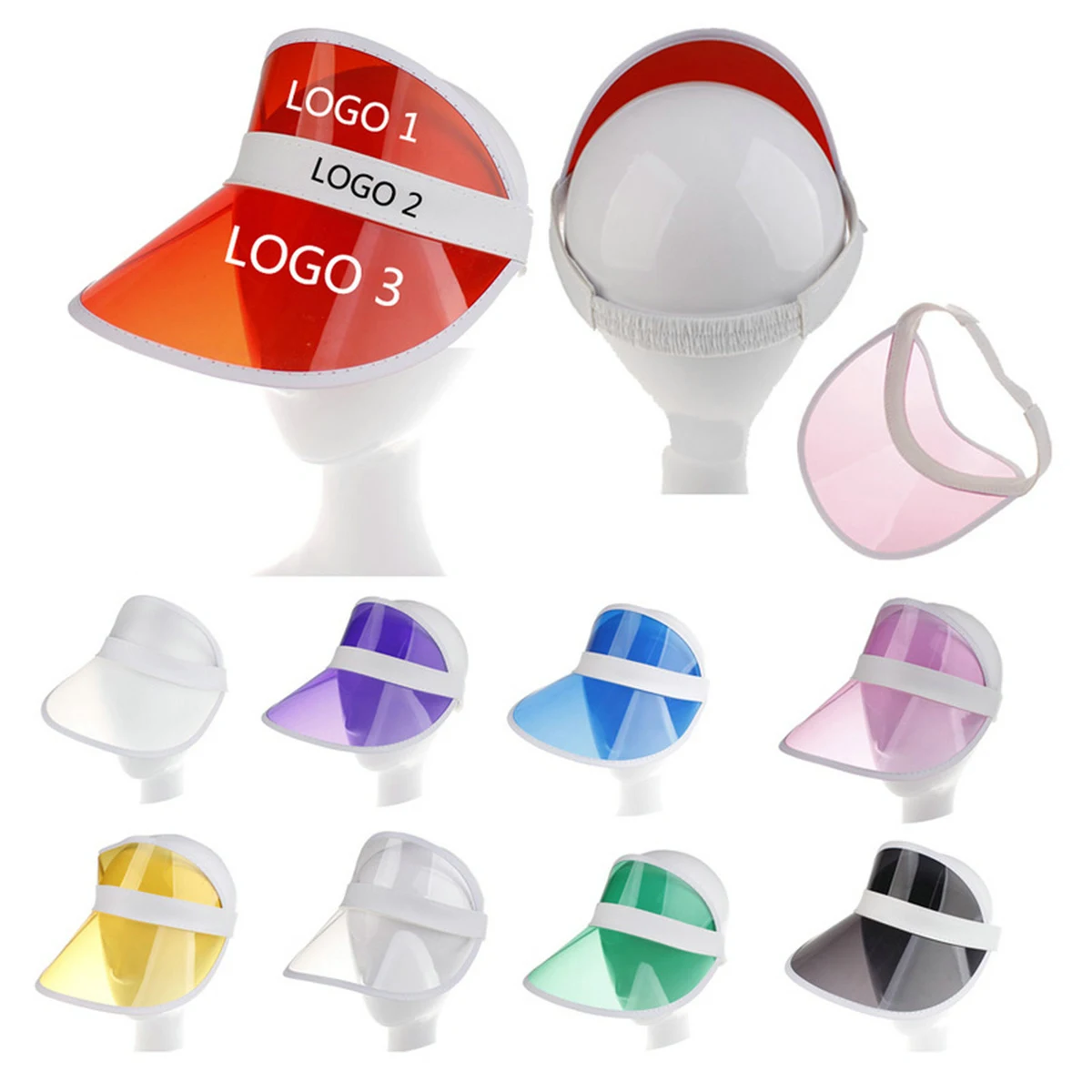 Screen Pringting PVC Sun Visor Hat 1