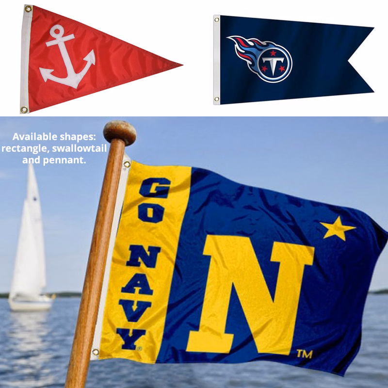 Polyester Boat Flag - Full Color 12" x 18"