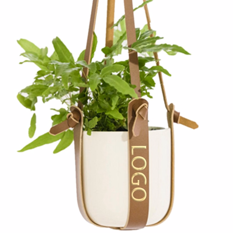 Leather Flower Plant Hanger