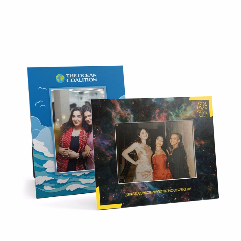 5" x 7" Bevel Easel Photo Frame - Full Color Imprint