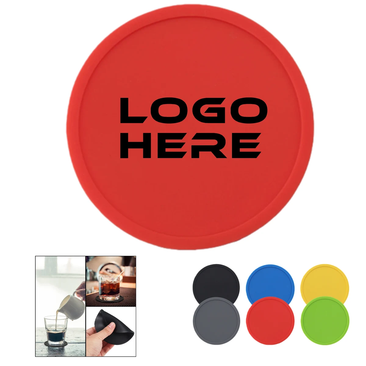 Round Silicone Coasters 1