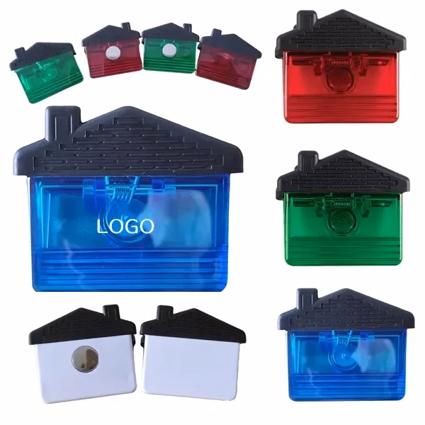 House Shaped Magnetic Clips with Decorative Magnets
