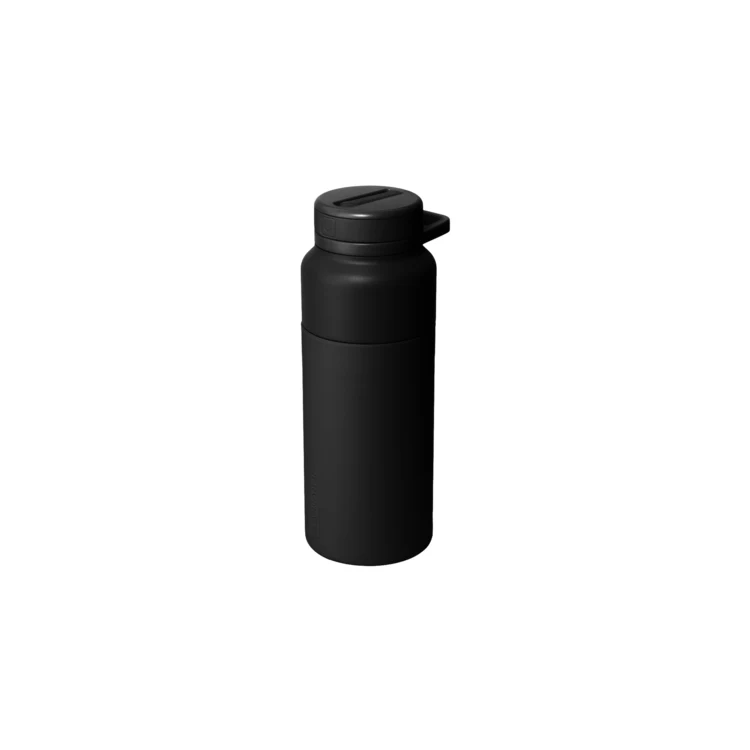 BruMate Rotera 35oz Flip Straw Water Bottle - Matte Black, custom water bottle with logo imprint 1