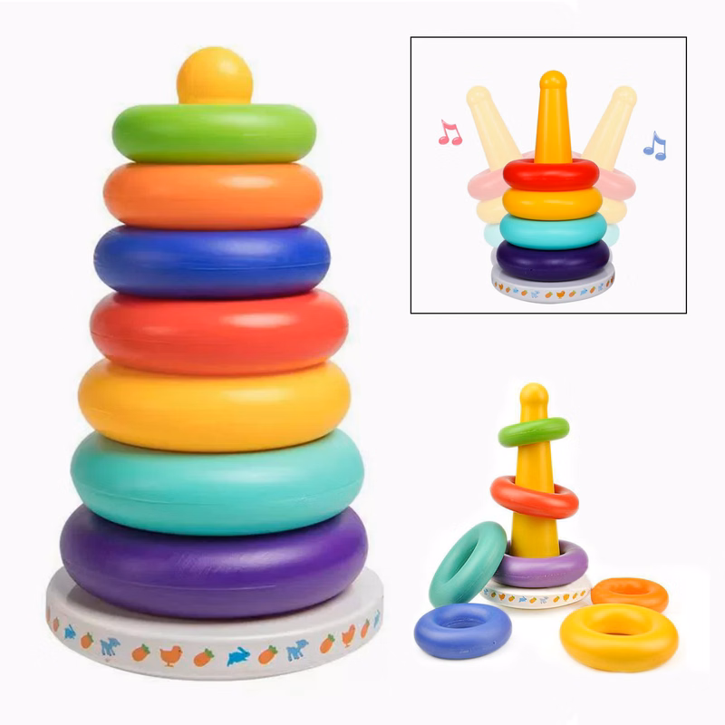 Baby Plastic Stacking Blocks Rainbow Circle