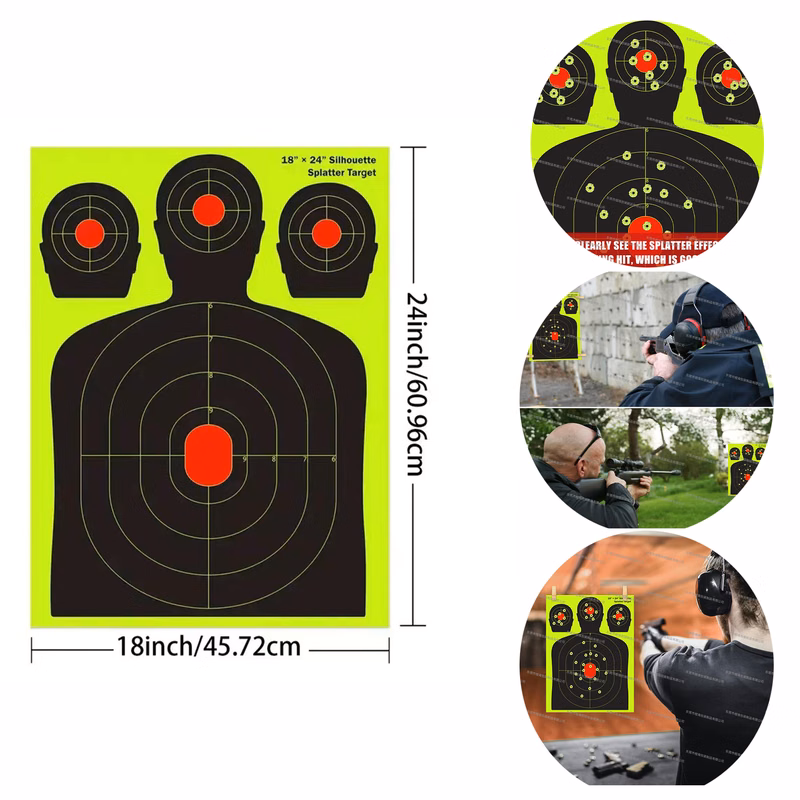 Silhouette Splatter Target