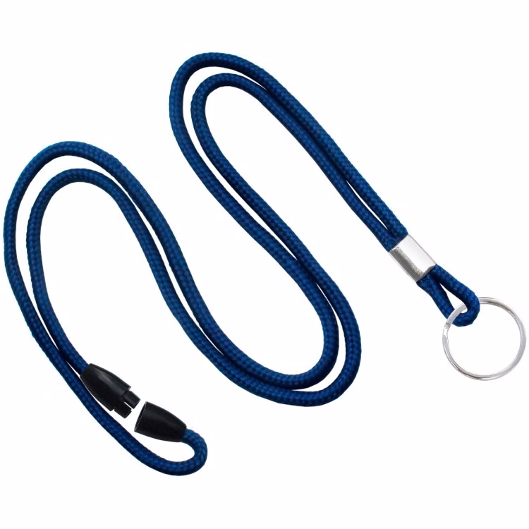 1/8" Round Braid Lanyard with Breakaway (J-Hook)