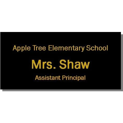 3-1/2" x 2-1/4 " Rectangular Engraved Name Badge 1