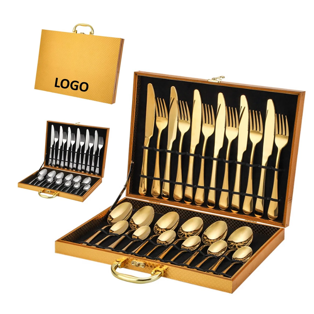24Pcs Stainless Steel Utensil Set 1