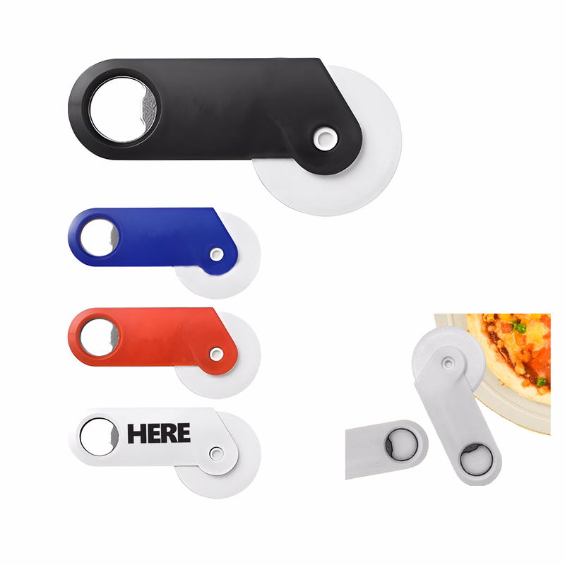 Promotional Eco Friendly Pizza Cutter with Bottle Opener