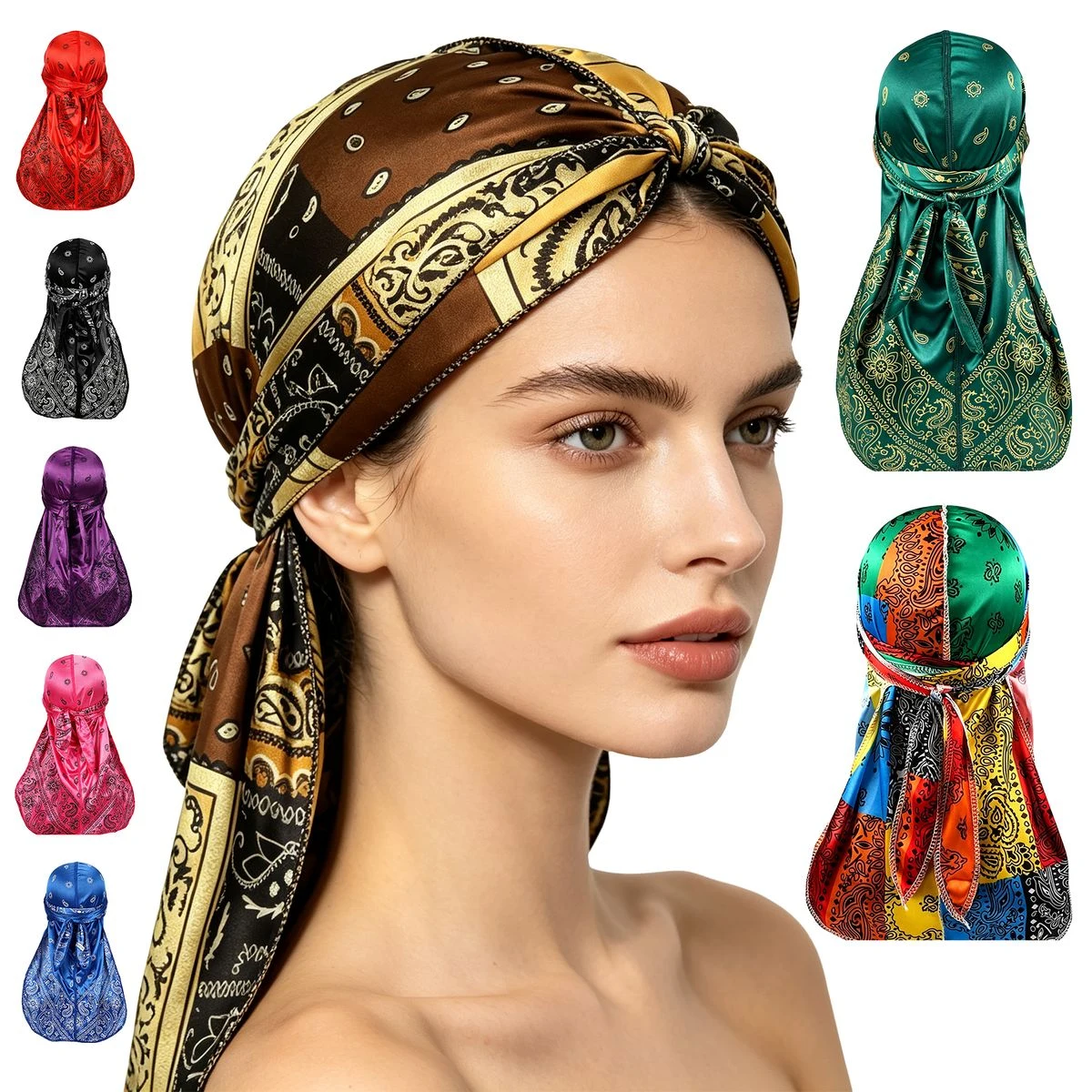 Silky Pirate Hair Wrapping Turban 1