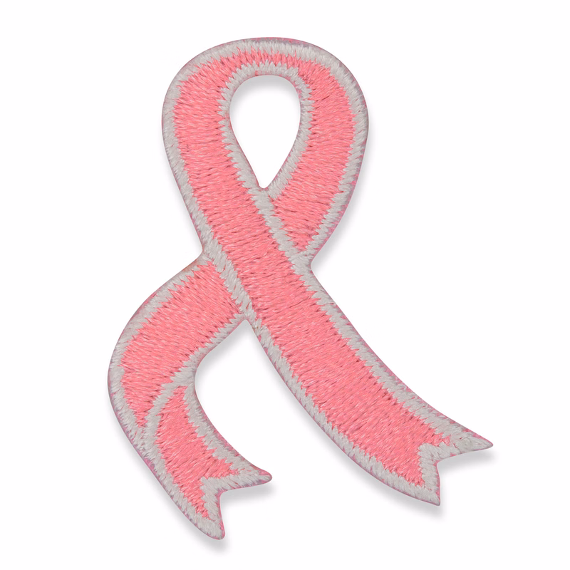 Embroidered Applique - Breast Cancer Awareness Ribbon