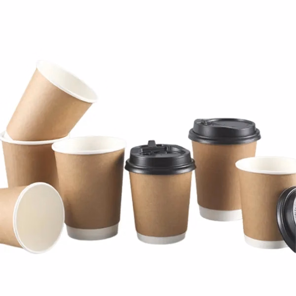 10oz Kraft Paper Double-Layer Disposable Cup