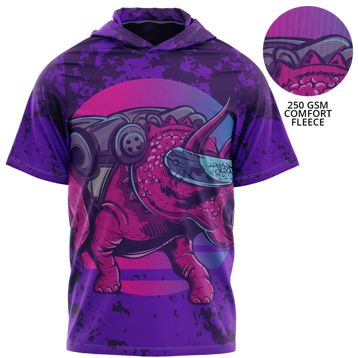 Youth 250 GSM Comfort Fleece Sublimation Short Sleeve Pullover Hoodies 1