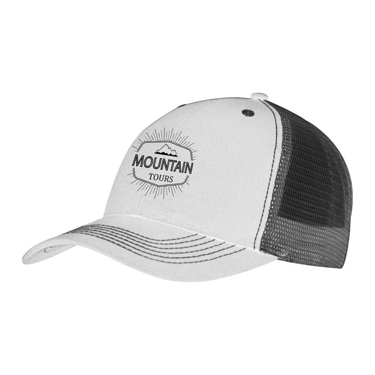 Color Accent Mesh Snapback Cap 1