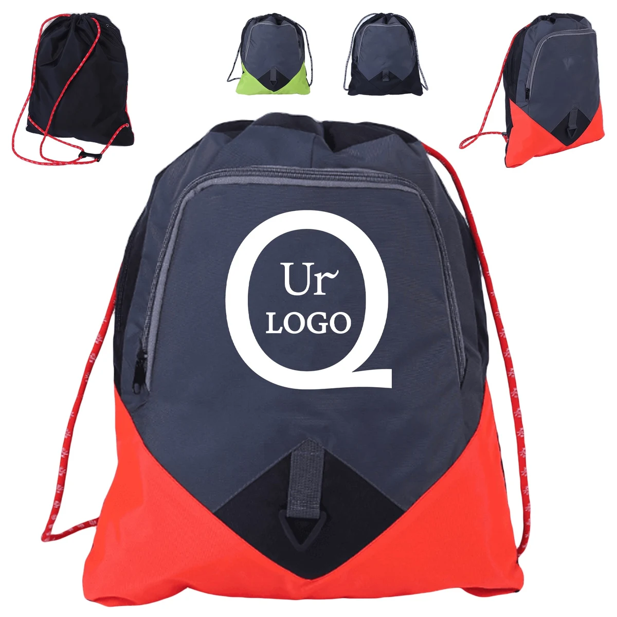 13.39X18.11 Inch Terylene Drawstring Backpack 1