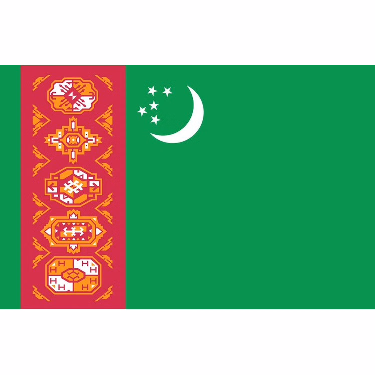 Turkmenistan Flag - 5' x 8' - Nylon