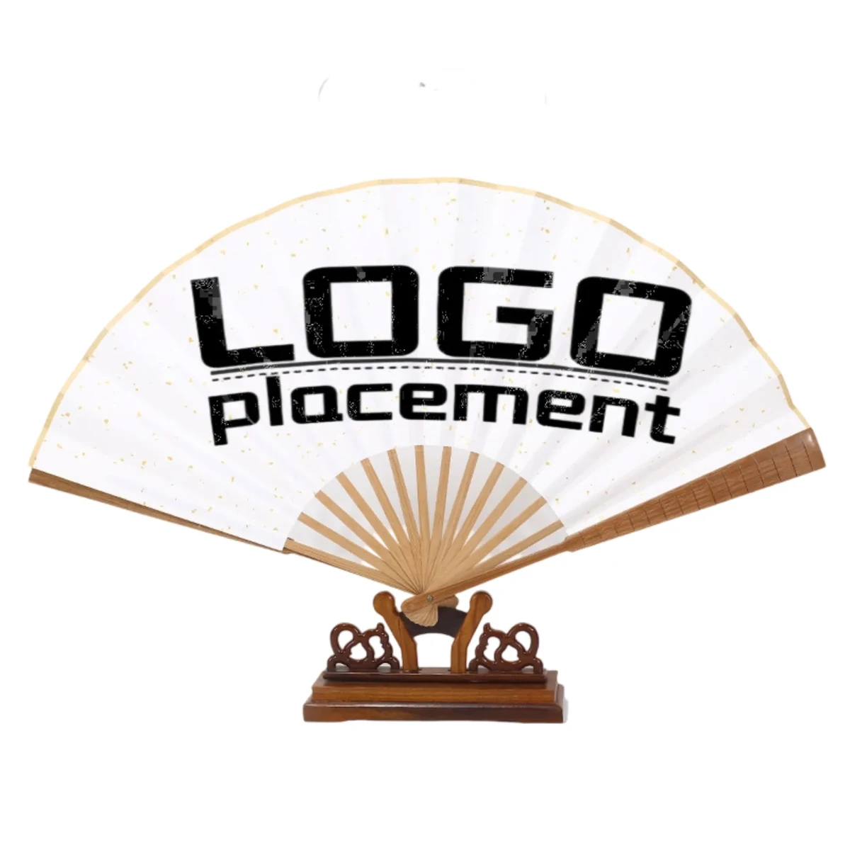 Folding Rice Paper Handheld Fan 1