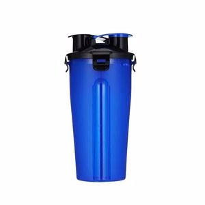 2 In 1 Pet Food And Water Bottle With Two Chambers