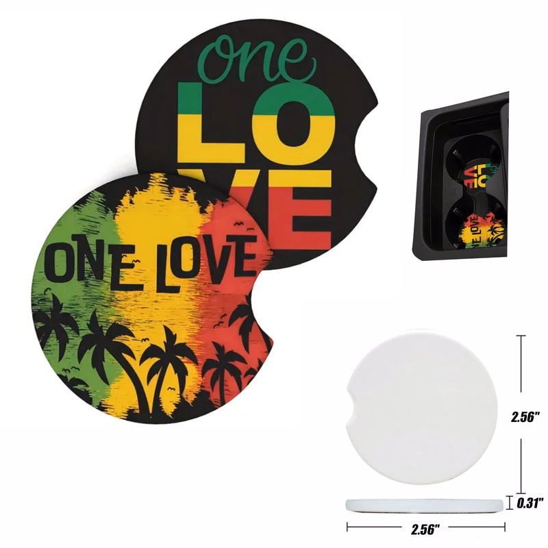 Ceramic Car Coaster MOQ 50PCS