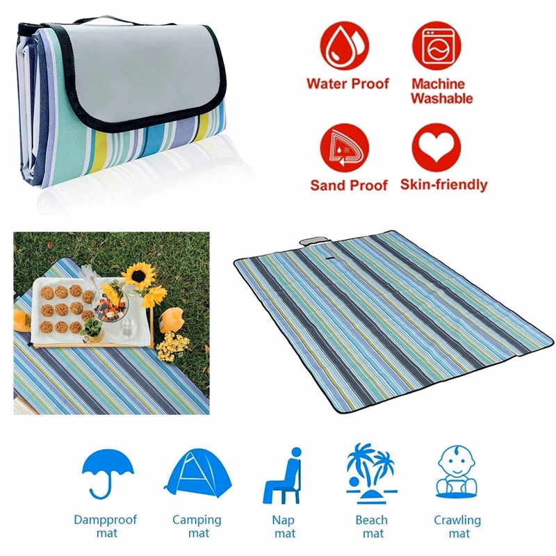 Outdoor Waterproof Backing Foldable Picnic Blanket- Large