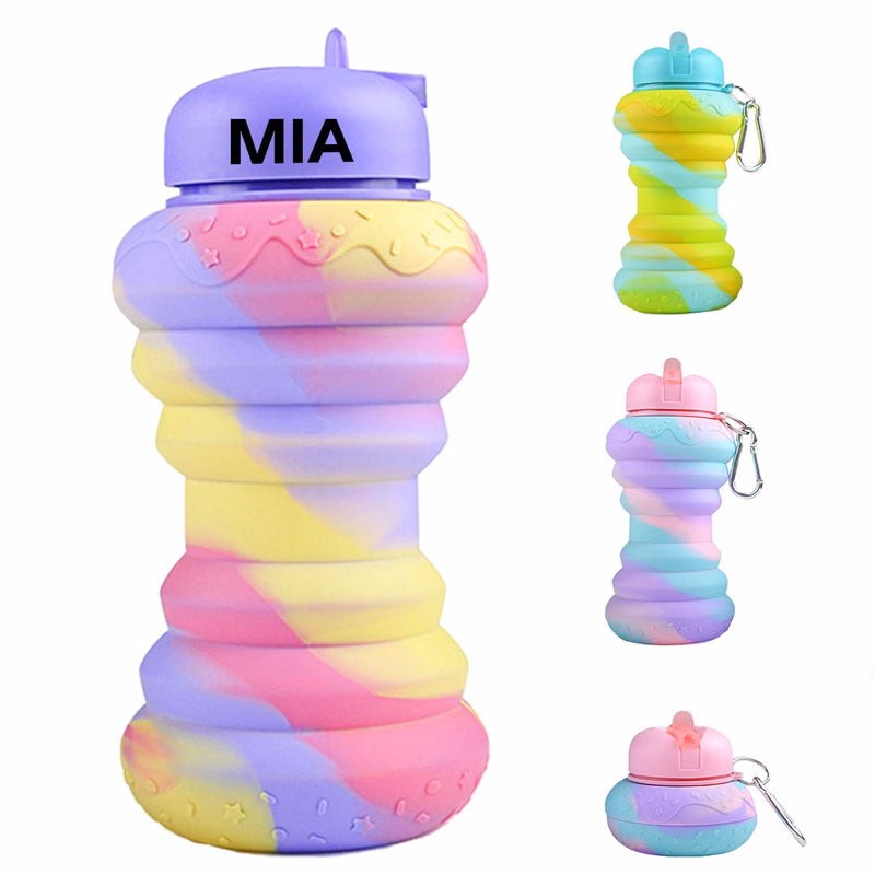 21 oz Silicone Creative Gradient Foldable Bottle