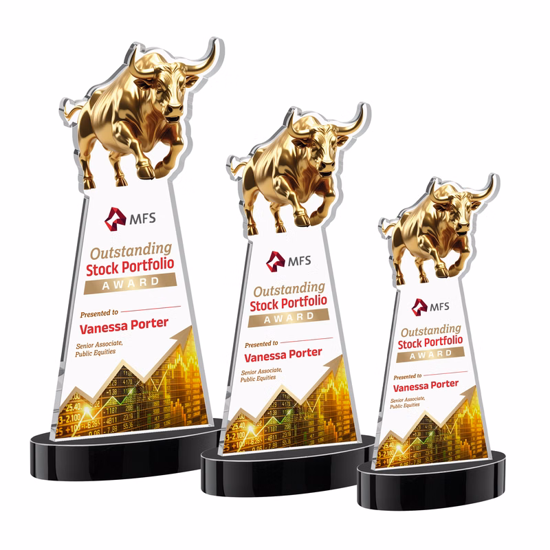 Raging Bull VividPrint™ Award on Alberton Base - Black