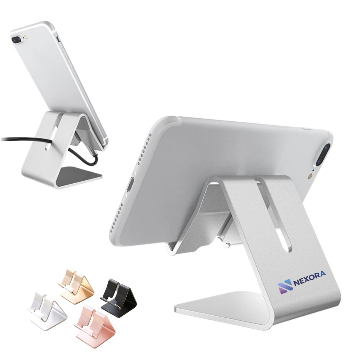 Adjustable Aluminum Desktop Phone & Tablet Stand 1