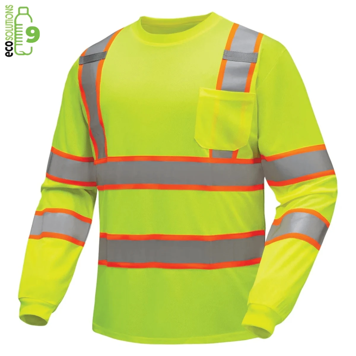 rPET Class 3 Dual Mic Tabs Safety T-Shirt W/ Pocket 1