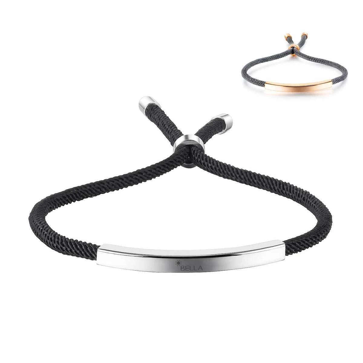 Weaving titanium steel couple bracelet 1