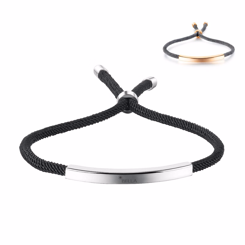 Weaving titanium steel couple bracelet