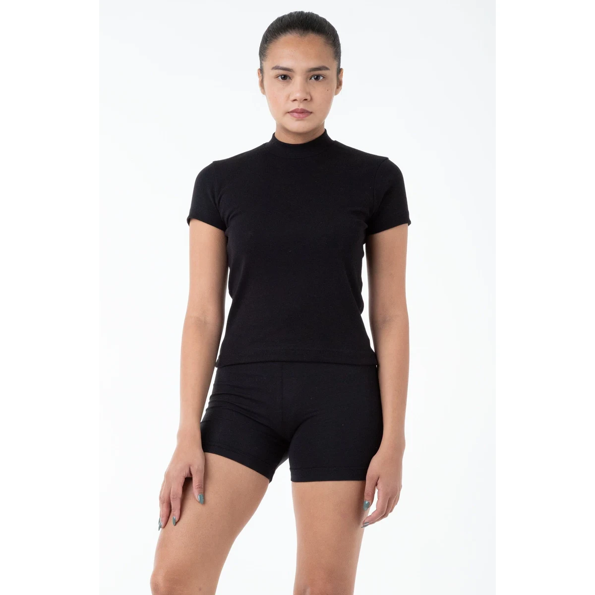 BABY RIB MOCKNECK TEE 1
