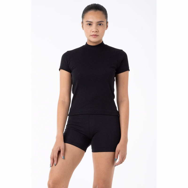 BABY RIB MOCKNECK TEE