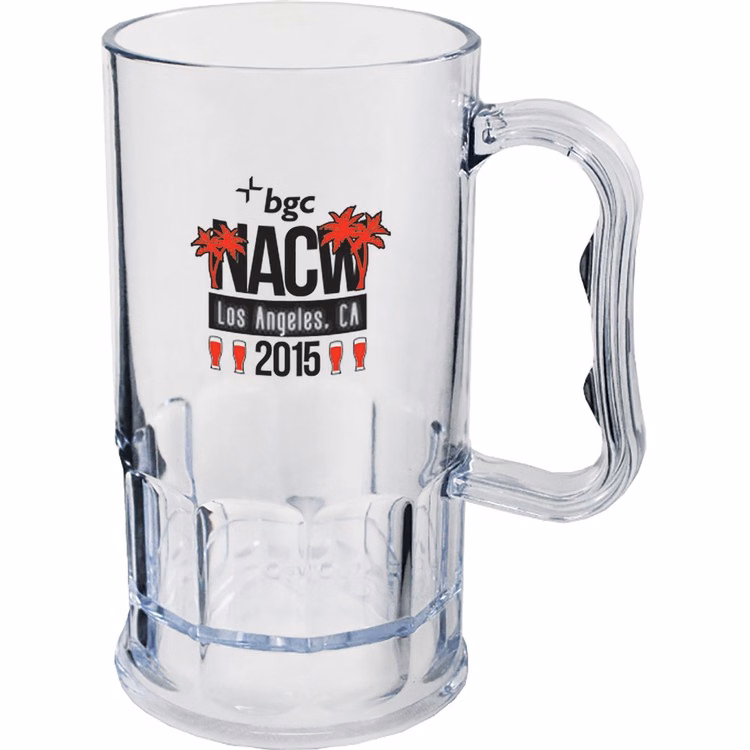11oz Plastic Fluted Beer Mug with Handle