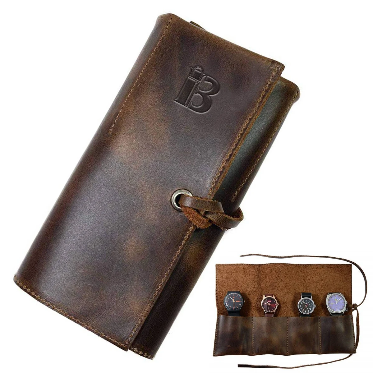 PU Leather Watch Roll Bag 1